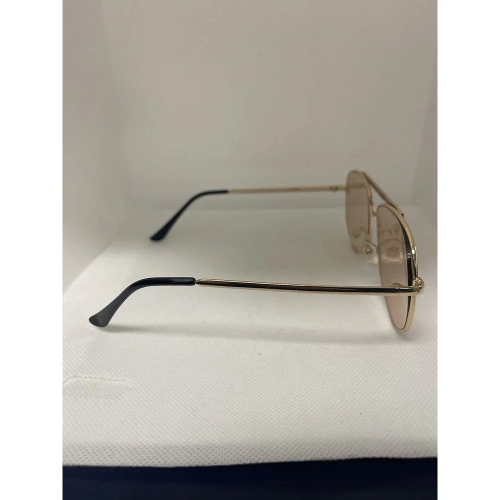 Sunglasses Gold Metal‎ Designer Fashion Frame Champagne Tone Gradient D17